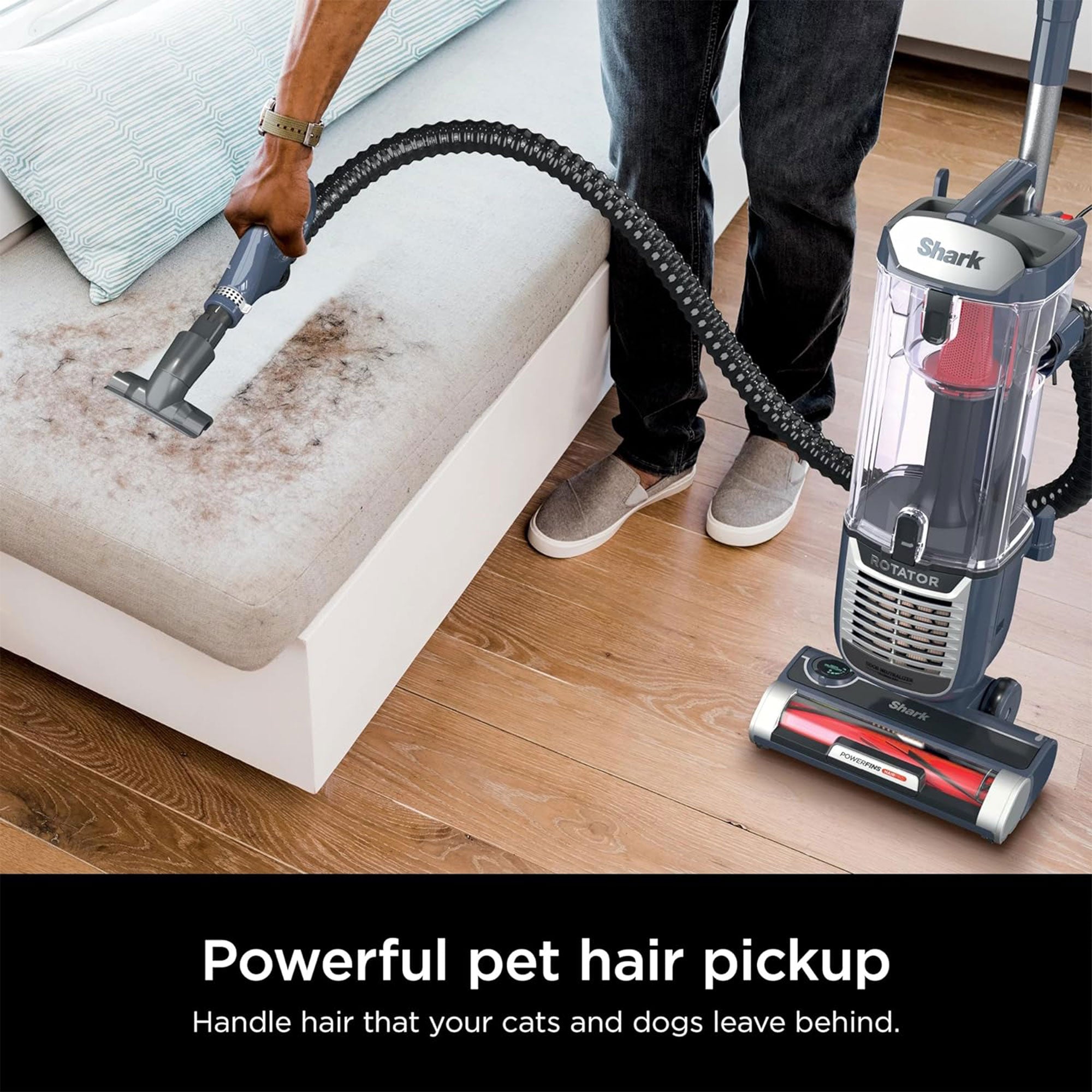 Shark Vacuum Cleaner Rotator Lightweight Bagless Upright Pet Hair Navy(Open Box) - VMInnovations