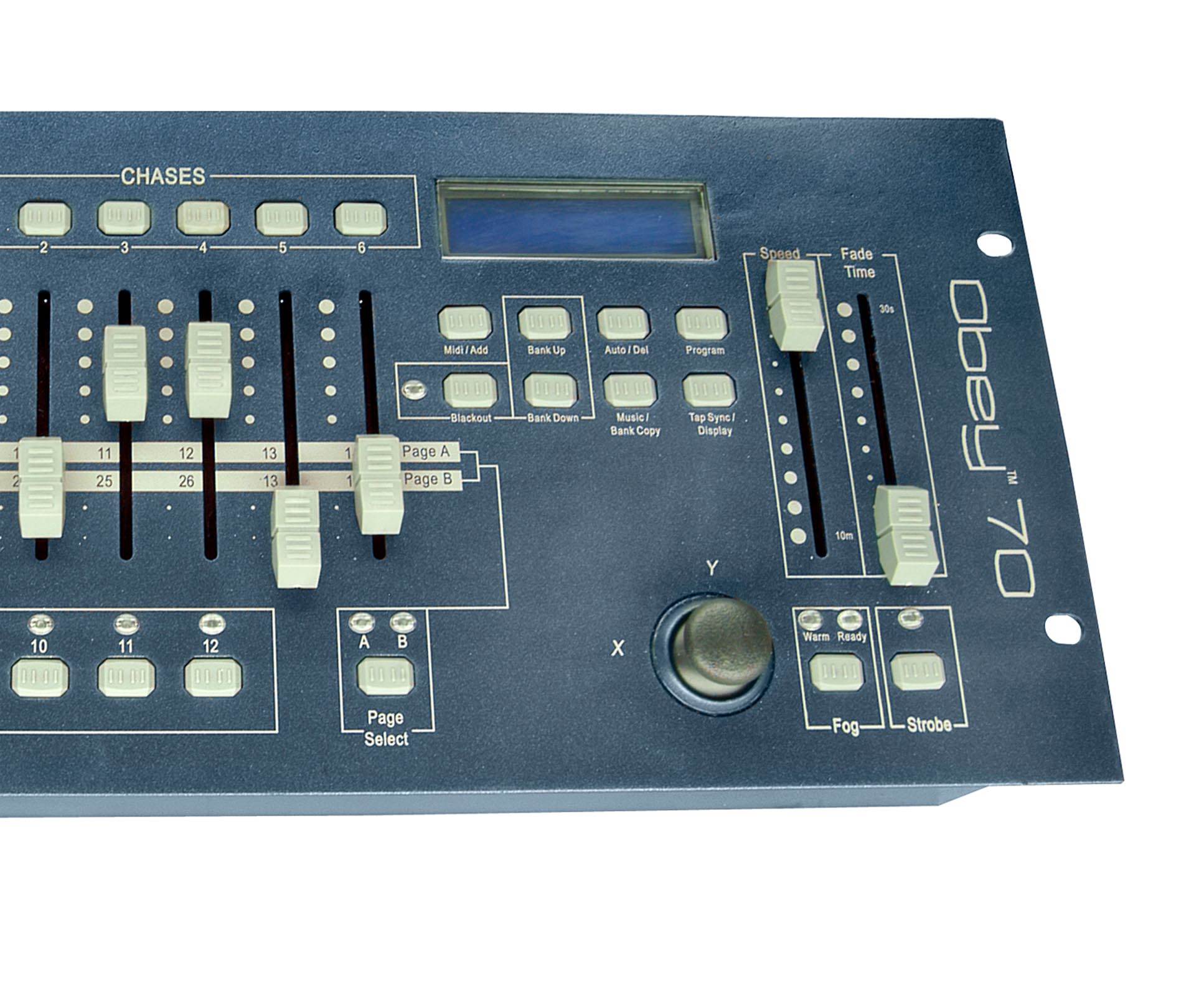 Chauvet DJ OBEY70 Obey 70 Lighting & Fog DMX-512 Controller and 10' & 25' Cables