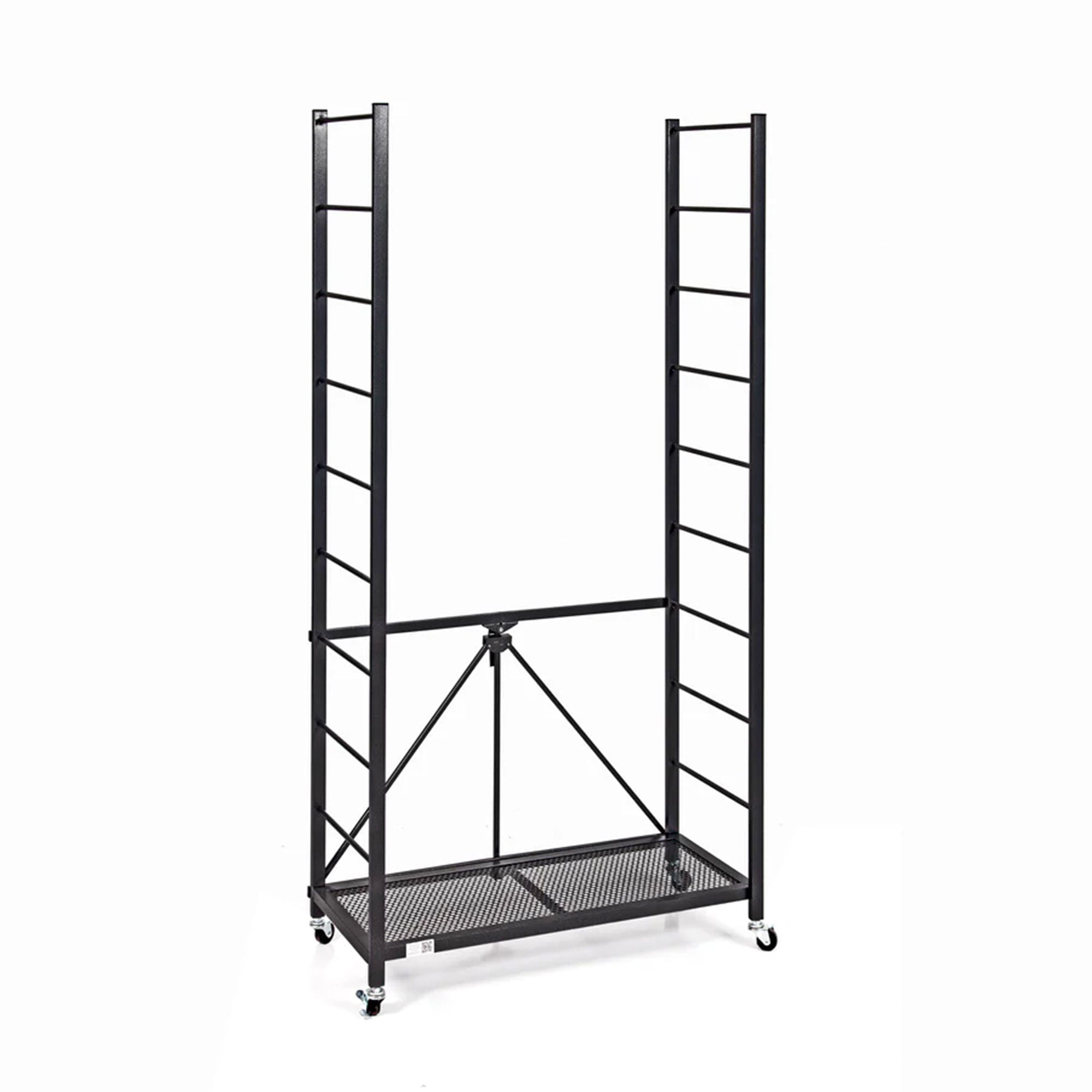 Origami R2 Series Folding Steel Adjustable Shelving Storage Rack, 2 Pack, Black - VMInnovations