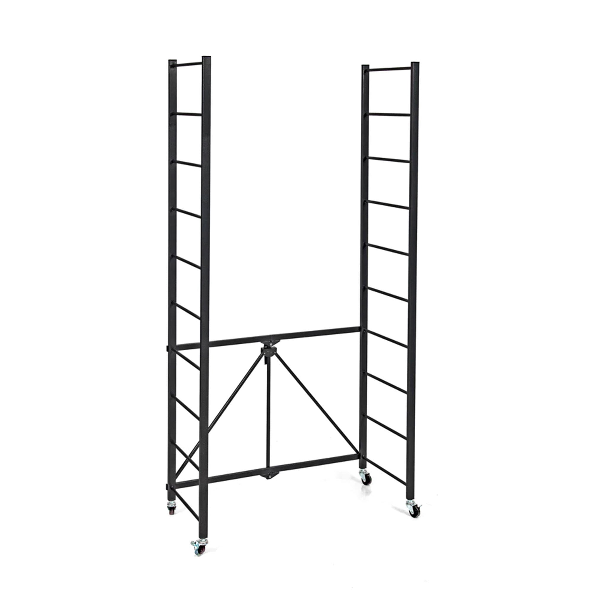 Origami R2 Series Folding Steel Adjustable Shelving Storage Rack, 2 Pack, Black - VMInnovations