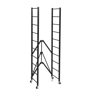 Origami R2 Series Folding Steel Adjustable Shelving Storage Rack, 2 Pack, Black - VMInnovations