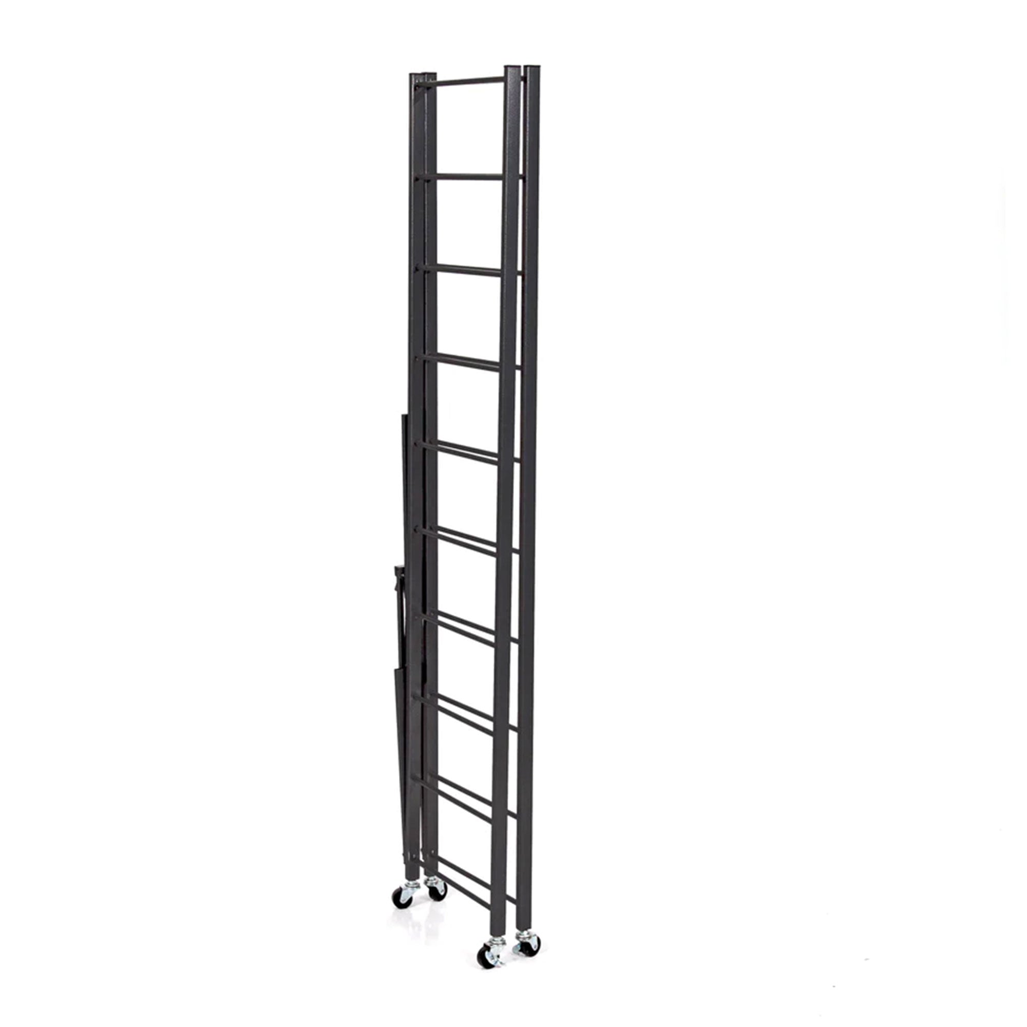 Origami R2 Series Folding Steel Adjustable Shelving Storage Rack, 2 Pack, Black - VMInnovations