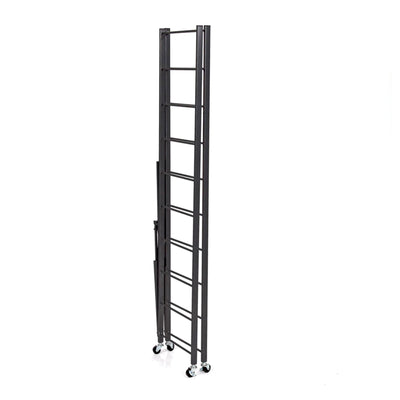 Origami R2 Series Folding Steel Adjustable Shelving Storage Rack, 2 Pack, Black - VMInnovations