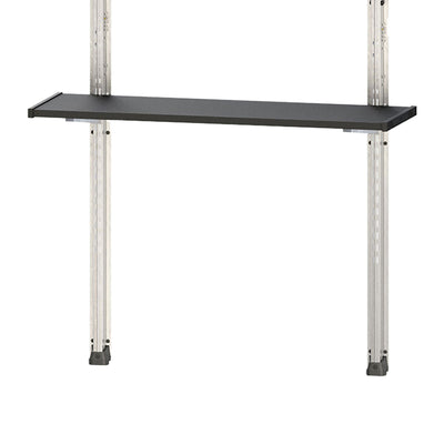 Keter 40 Inch All Weather Steel Utility Storage Shed Shelf Kit, 3 Pack, Black - VMInnovations