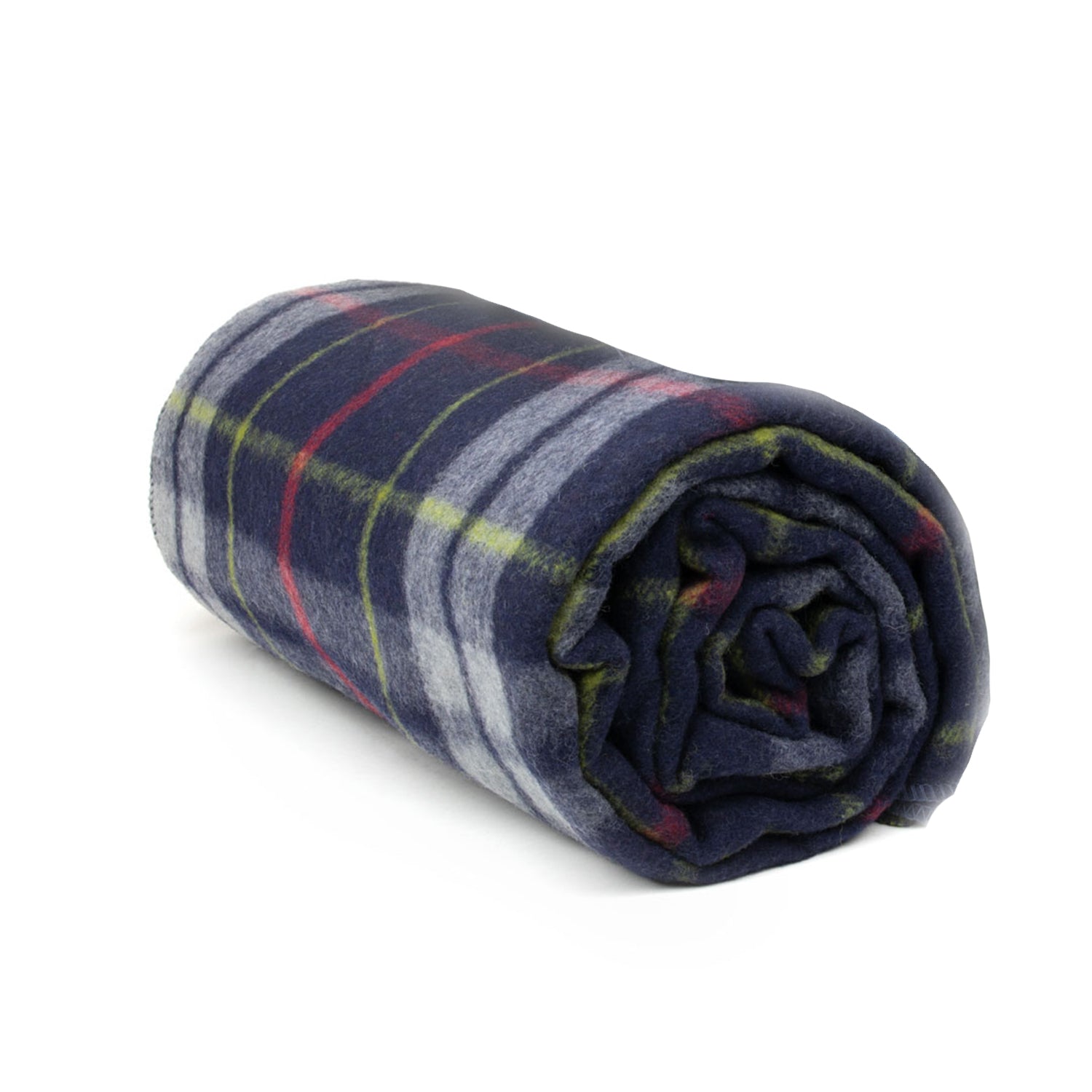 Swiss Link Military Surplus 90 x 62 Inch Classic Wool Plaid Blanket, Blue Gray