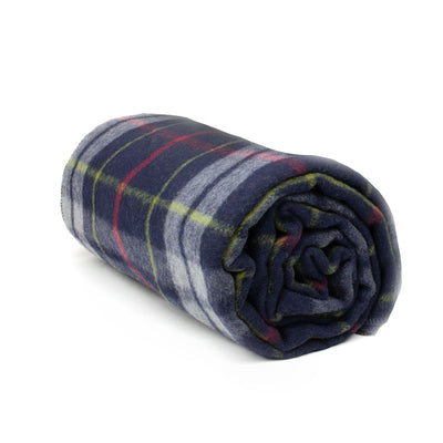 Swiss Link Military Surplus 90 x 62 Inch Classic Wool Plaid Blanket, Blue Gray