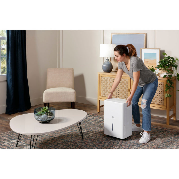 General Electric 50-Pint Portable Dehumidifier with Drain, White (Refurbished)