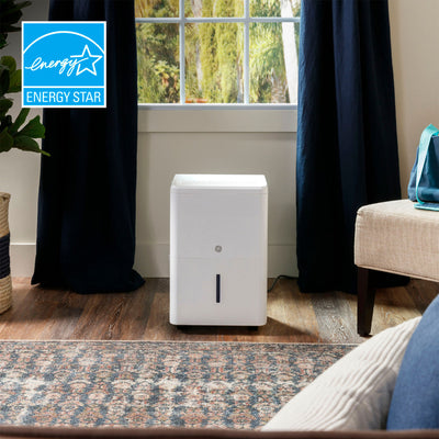 GE 35Pt Dehumidifier for Home Basement & Bathroom, White (Refurbished) - VMInnovations