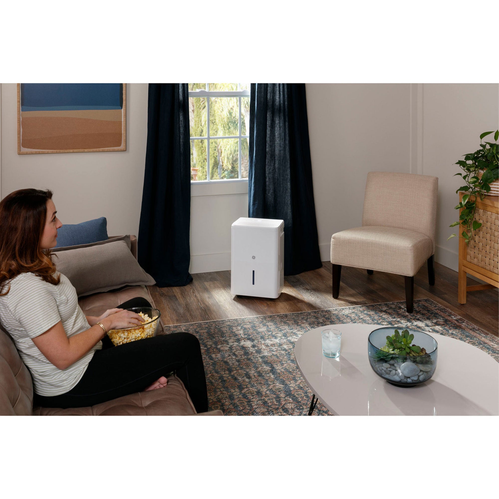 GE 35Pt Dehumidifier for Home Basement & Bathroom, White (Refurbished) - VMInnovations