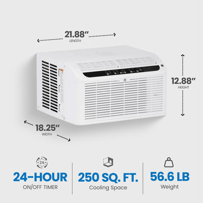 GE Quiet Window Air Conditioner Dehumidifier, White (Certified Refurbished) - VMInnovations