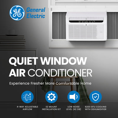 GE Quiet Window Air Conditioner Dehumidifier, White (For Parts) - VMInnovations