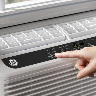 GE Quiet Window Air Conditioner Dehumidifier, White (Certified Refurbished)