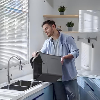Midea 50-Pint CUBE Smart Dehumidifier with Pump, Gray, (Factory Refurbished) - VMInnovations