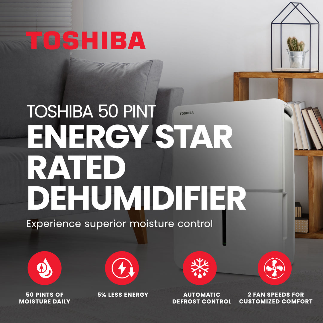 Toshiba 50 Pint Energy Star Rated Dehumidifier(Certified Refurbished) (Open Box)