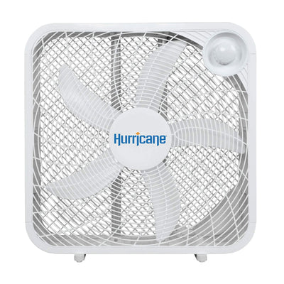 Hurricane 20" Classic Series Floor Box Fan with 3 Speed Settings, 2 Pack, White