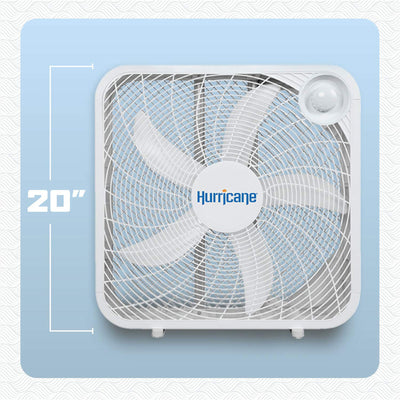 Hurricane 20" Classic Series Floor Box Fan with 3 Speed Settings, 5 Pack, White