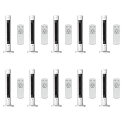 Hurricane 40" Triple Action Air Enhancing Tower Fan and Diffuser, 10 Pack, White - VMInnovations