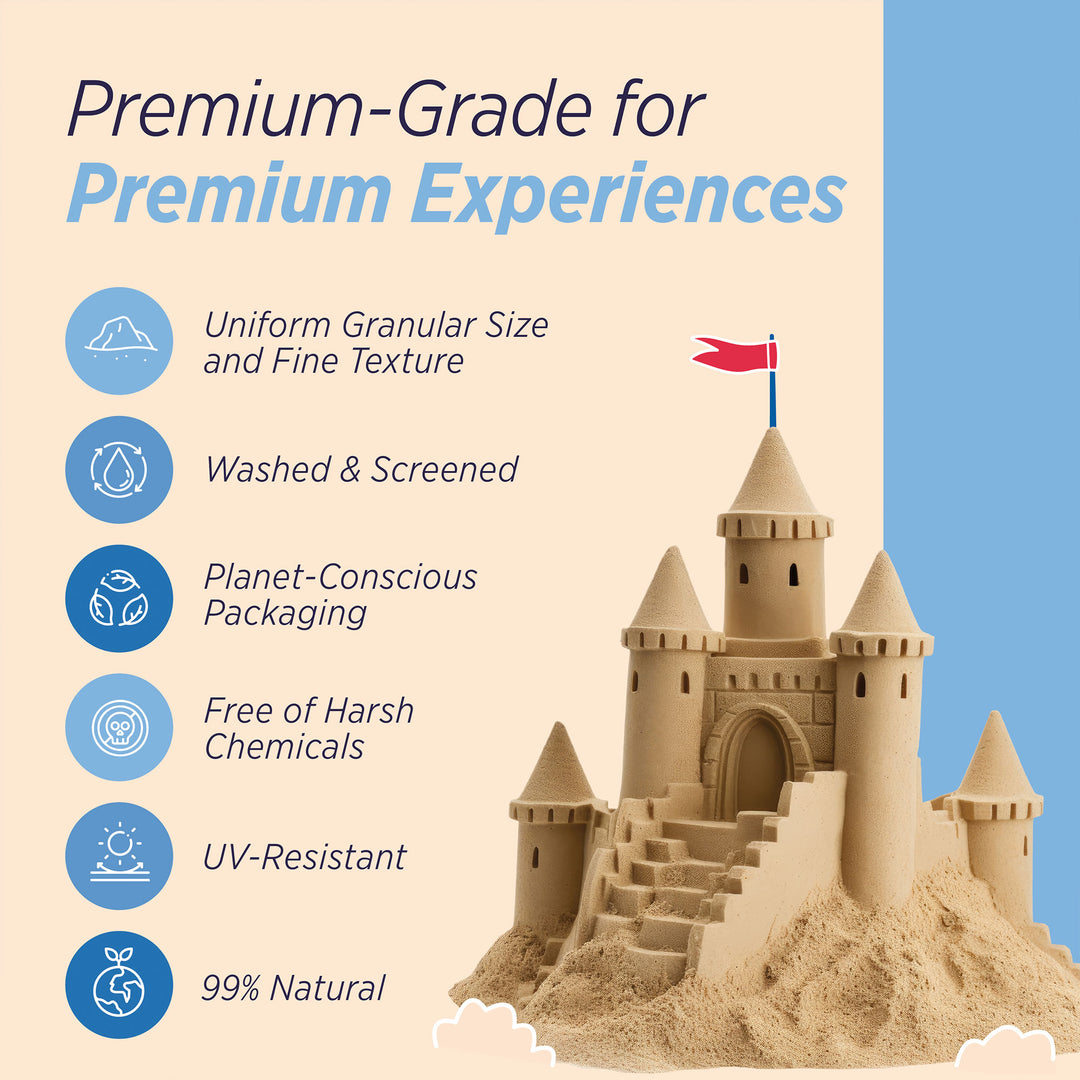 SandPiper 50lb Premium Grade Multi-Use Play Sand, Chemical Free Formula, 3 Pack