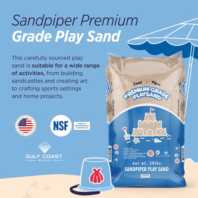 SandPiper 50 Pound Premium Grade Multi-Use Play Sand with Chemical Free Formula