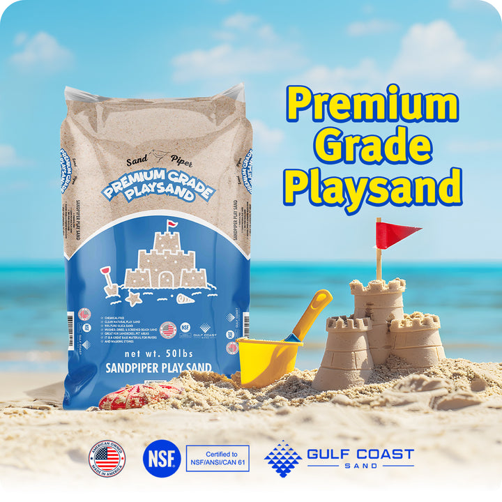 SandPiper 50lb Premium Grade Multi-Use Play Sand, Chemical Free Formula, 4 Pack