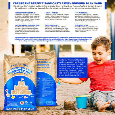 SandPiper 50 Pound Premium Grade Multi-Use Play Sand with Chemical Free Formula