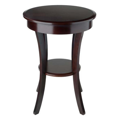 Winsome Sasha Wooden Round Accent Side Table w/ 1 Drawer, Cappuccino (Open Box)