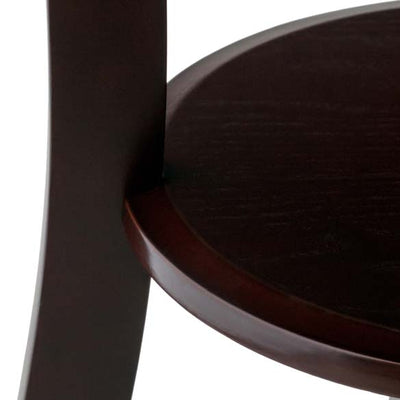 Winsome Sasha Wooden Round Accent Side Table w/ 1 Drawer, Cappuccino (Open Box)