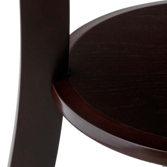 Winsome Sasha Wooden Round Accent Side Table w/ 1 Drawer, Cappuccino (Open Box)