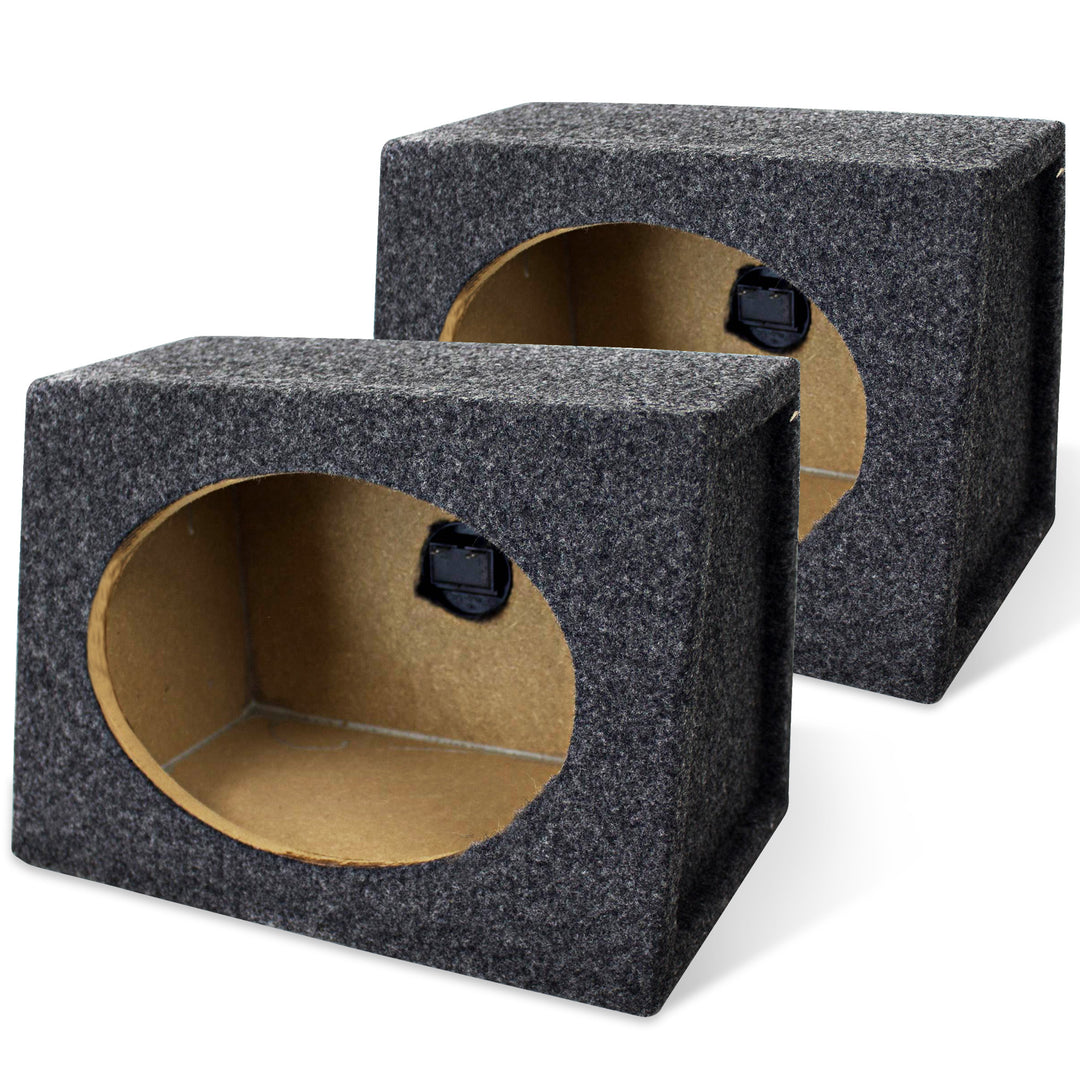 QPower Angled Style 6x9" Audio Speaker Box Enclosures, 2 Speaker Boxes(Open Box)