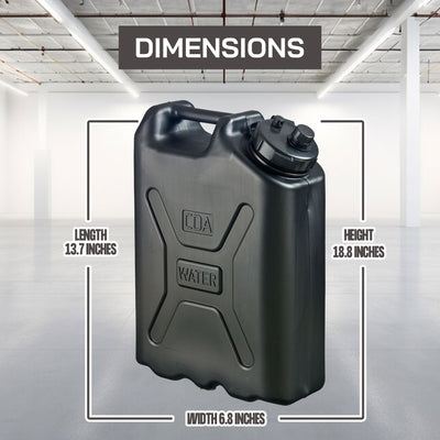 Scepter 5 Gallon Heavy Duty Military Style HDPE Water Container, (4 Pack), Black - VMInnovations