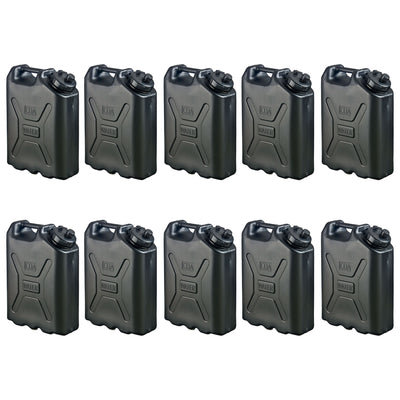 Scepter 5 Gallon Heavy Duty Military Style HDPE Water Container (10 Pack), Black - VMInnovations