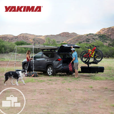Yakima EXO TopShelf 2nd Level 2 SKS Lock Hitch Base Rack Storage, 2 Pack, Black