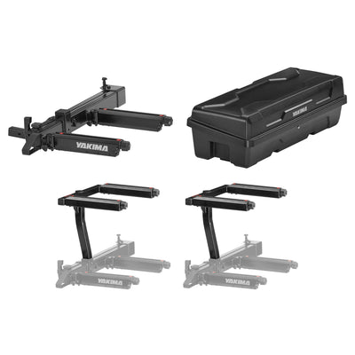 Yakima EXO SwingBase Hitch Base Rack with GearLocker Cargo Box & 2 TopShelf Rack