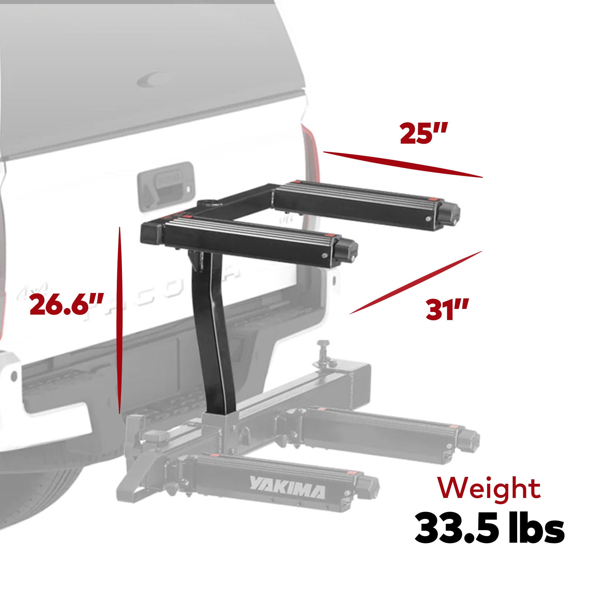 Yakima EXO SwingBase Hitch Base Rack with GearLocker Cargo Box & 2 TopShelf Rack