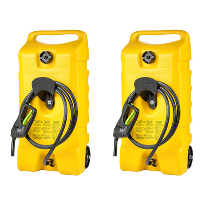 Scepter Flo N Go Duramax 14 Gal Diesel Fuel Tank Container Pump, 2 Pack, Yellow