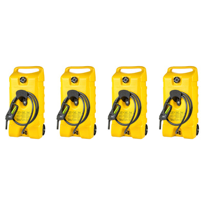Scepter Flo N Go Duramax 14 Gal Diesel Fuel Tank Container Pump, 4 Pack, Yellow