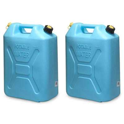 Scepter 5 Gal Military Style Water Can Container with Reversible Spout, 2 Pack - VMInnovations