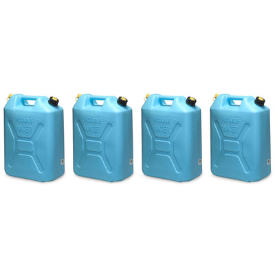 Scepter 5 Gal Military Style Water Can Container with Reversible Spout, 4 Pack