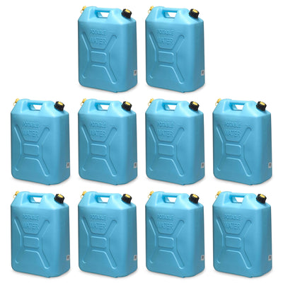Scepter 5 Gal Military Style Water Can Container with Reversible Spout, 10 Pack - VMInnovations