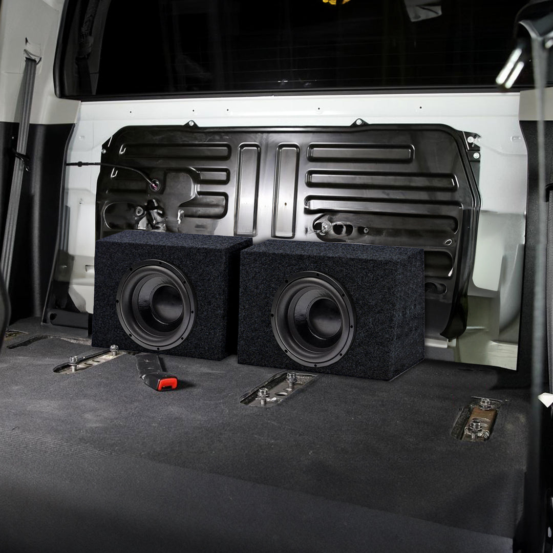 Q-POWER Single 10" Sealed Car Audio Subwoofer Sub Box Enclosures (2 Pack) (Used) - VMInnovations