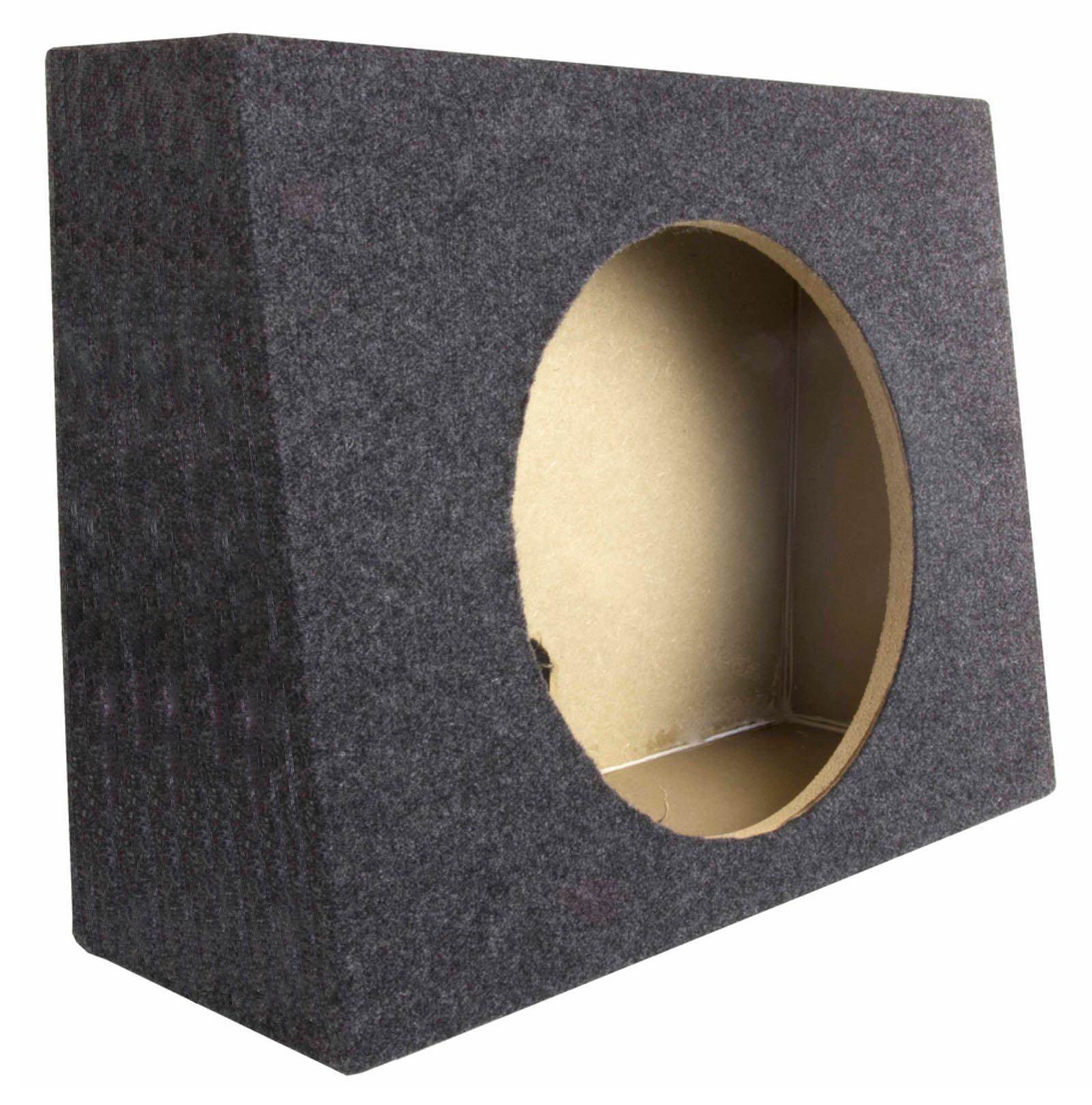 (2) Q-POWER QTW12 Single 12" Sealed Car Audio Subwoofer Box Pair (Open Box)