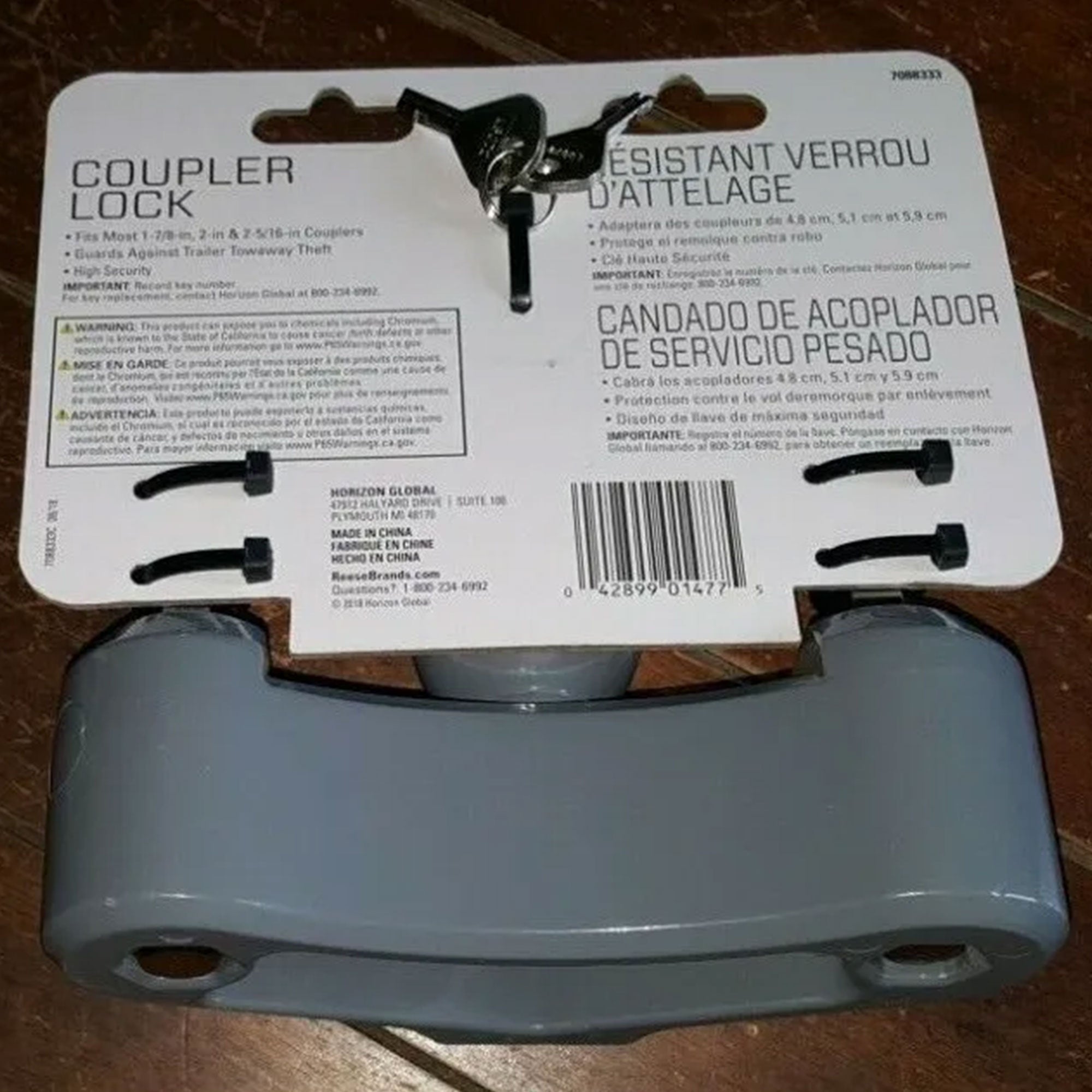 Reese Towpower Trailer Coupler Lock with Universal Fit (Open Box) - VMInnovations