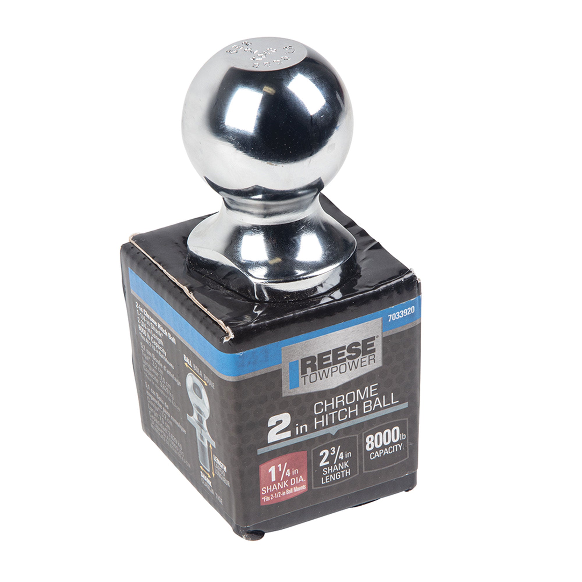 Reese Towpower Trailer Hitch Ball with 8,000 Pound Capacity for Automotive(Used) - VMInnovations