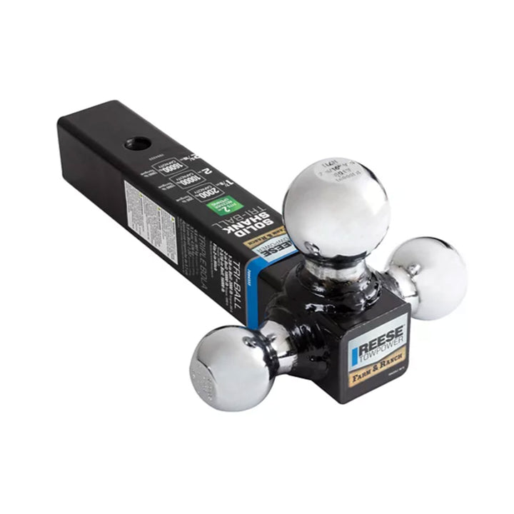 Reese Towpower Tri Ball Ball Mount, Solid Shank, 2", 16,000lb Capacity(Open Box)