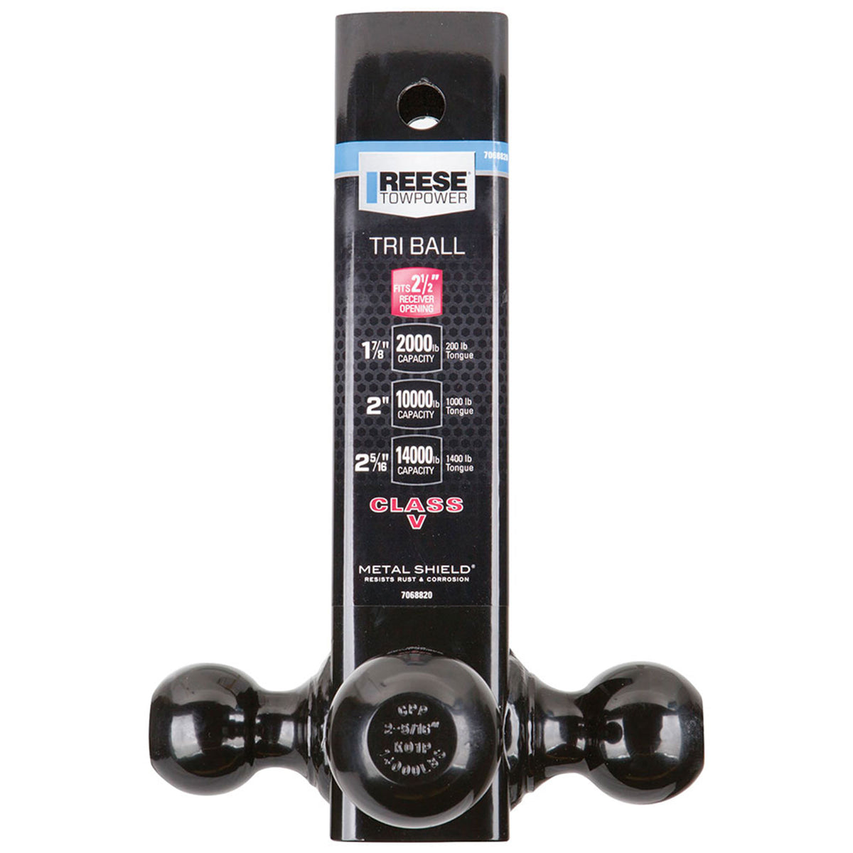 Reese Towpower Tri Ball Mount, 2.5" Shank, 2" Drop, 1-7/8", 2", 2-5/16" Balls