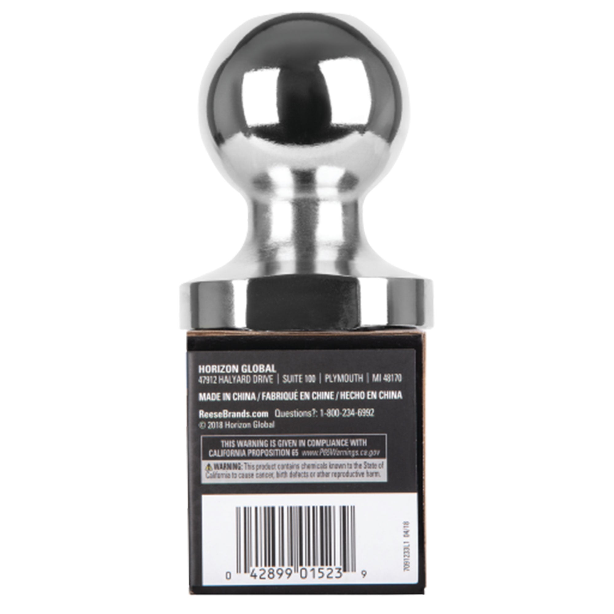 Reese Towpower Trailer Hitch Ball with Chrome Finish for Automotive Equipment