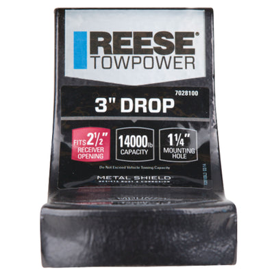 REESE Hitch Ball Mount, Fits 2.5" Receiver, 3" Drop, 14000lbs, Black (Open Box) - VMInnovations