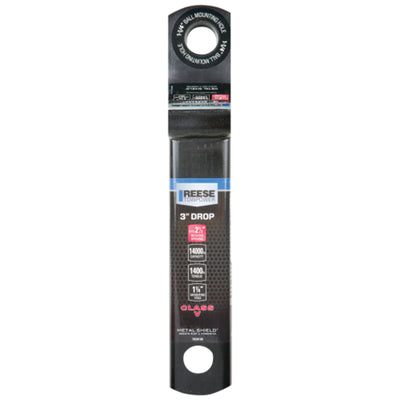 REESE Hitch Ball Mount, Fits 2.5" Receiver, 3" Drop, 14000lbs, Black (Open Box) - VMInnovations