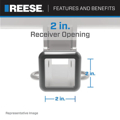 Reese Class 3 Multi Fit 2" Square Solid Welded Trailer Hitch, Black (Used) - VMInnovations