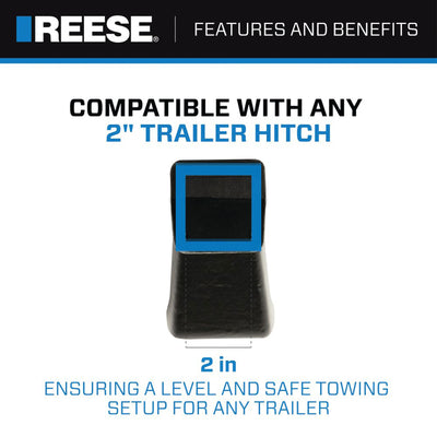 REESE Trailer Hitch Ball Mount, Fits 2" Receiver, 4" Drop, 16000lbs, Black(Used) - VMInnovations